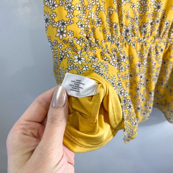 Lane Bryant Floral Print Button-Front Peplum Blouse - Sz 26 - Picture 9 of 10